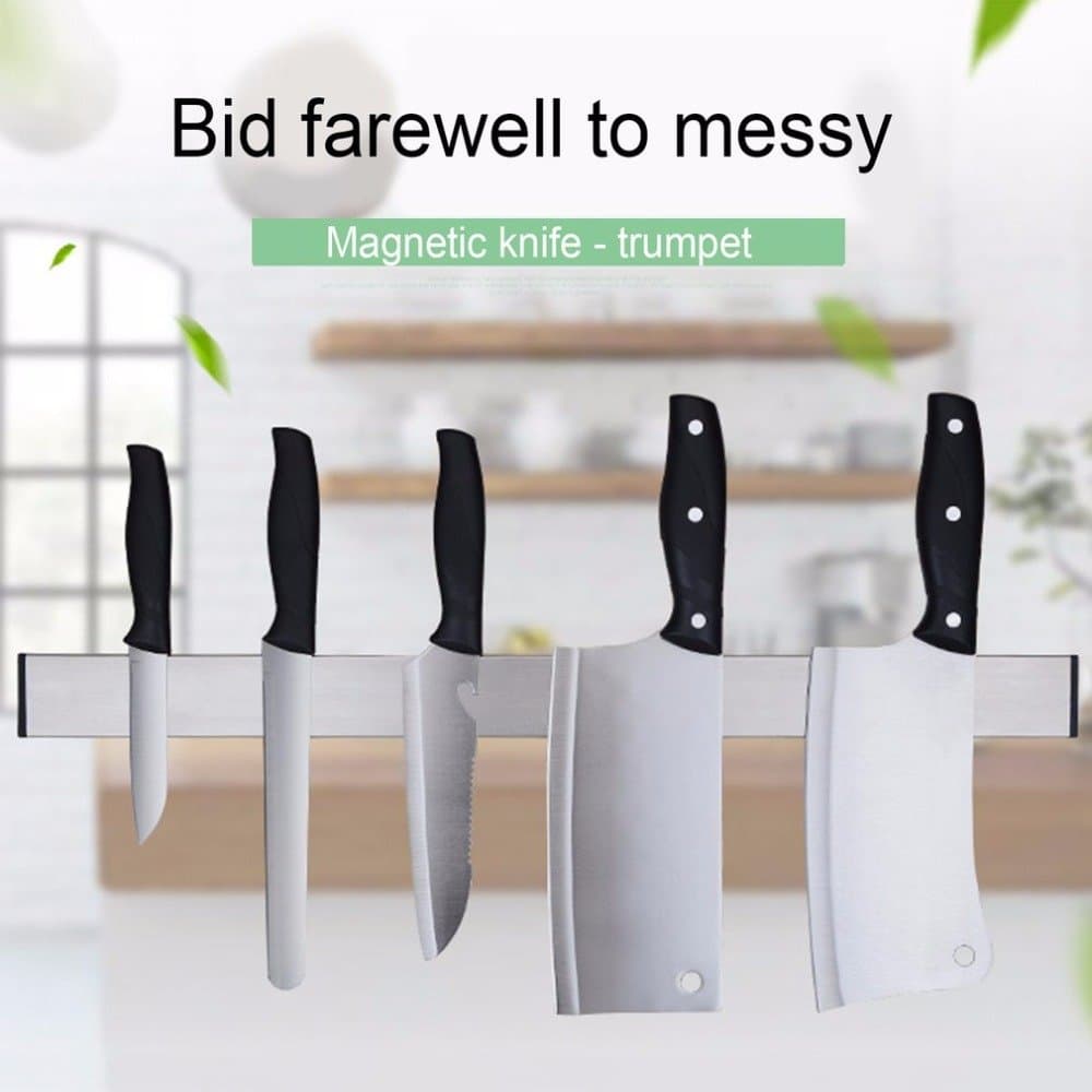 Rak Pisau Magnetik Serbaguna Stainless Steel 30cm