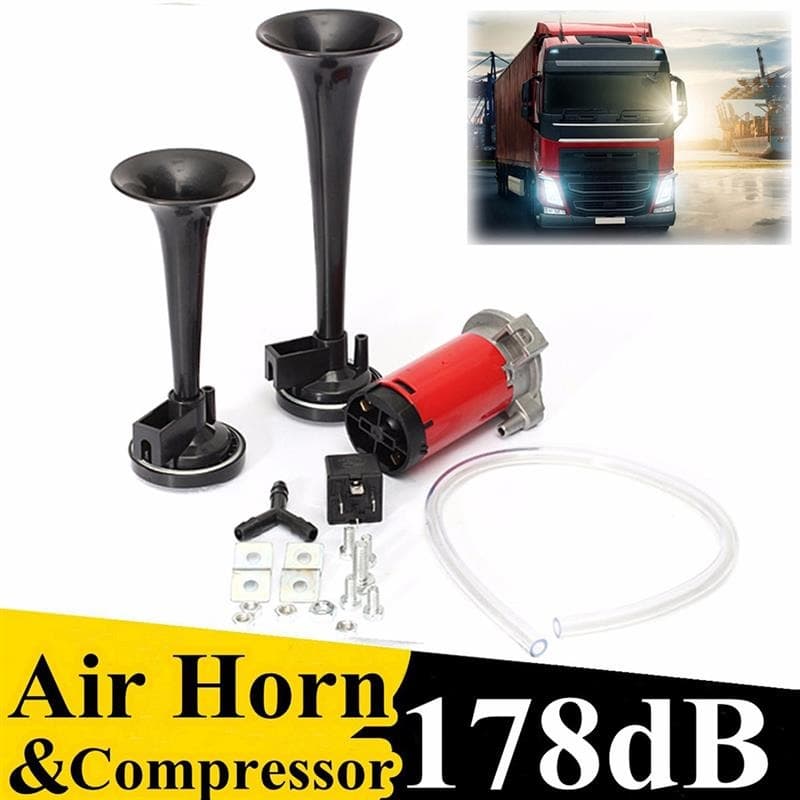 Klakson Trompet Motor Mobil Dual Air Horn 178dB 12V - HEYVO Klakson Trompet Motor Mobil Dual Air Horn 178dB 12V - TZ-320 RSAQBK_HITAM Klakson Trompet Motor Mobil Dual Air Horn 178dB 12V - HEYVO Klakson Trompet Motor Mobil Dual Air Horn 178dB 12V - TZ-320 RSAQBK_HITAM