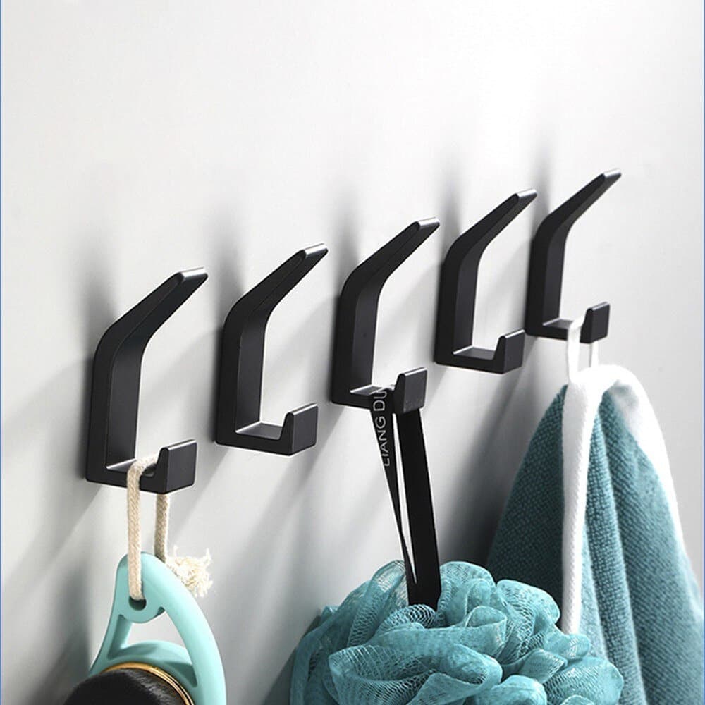 Gantungan Dinding Kapstok Hook Hanger Aluminium 5 PCS - TaffHOME Gantungan Dinding Kapstok Hook Hanger Aluminium 5 PCS - ST30 HZLRBK_HITAM Gantungan Dinding Kapstok Hook Hanger Aluminium 5 PCS - TaffHOME Gantungan Dinding Kapstok Hook Hanger Aluminium 5 PCS - ST30 HZLRBK_HITAM