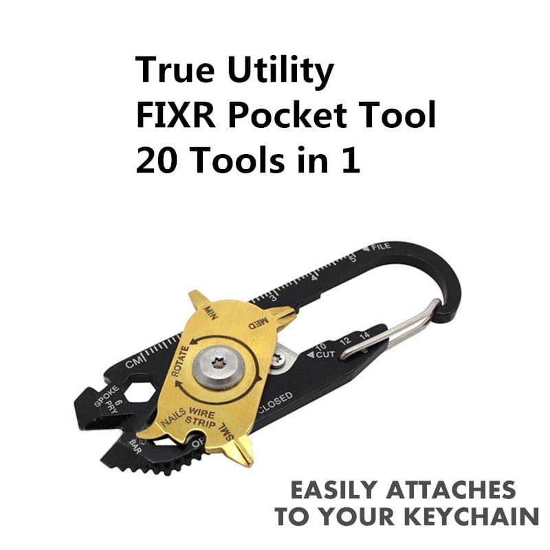 Pocket MultiTool 20 in 1 EDC Survival Keychain Tool