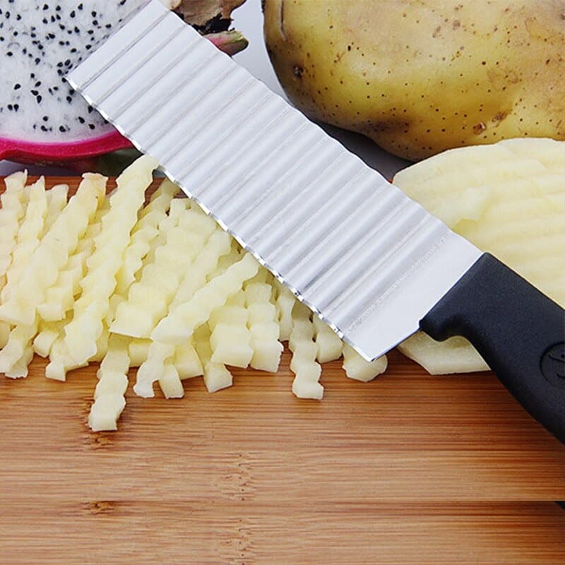KIWI Pisau Pemotong Kentang Potato Wave Chip Knife Stainless Steel