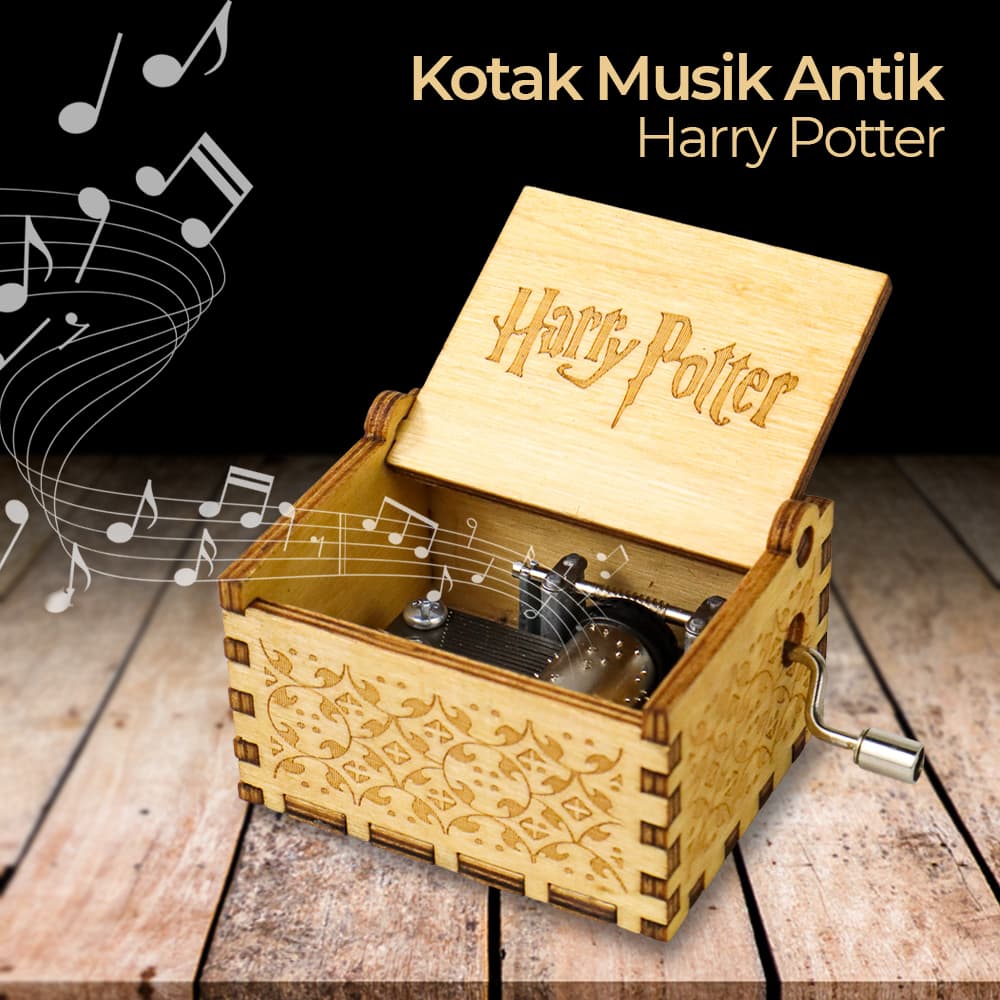 Kotak Musik Antik Wooden Music Box Engraving - Anpro Kotak Musik Antik Wooden Music Box Engraving - ADQ0194 TH0YWD_HARRY_POTTER Kotak Musik Antik Wooden Music Box Engraving - Anpro Kotak Musik Antik Wooden Music Box Engraving - ADQ0194 TH0YWD_HARRY_POTTER