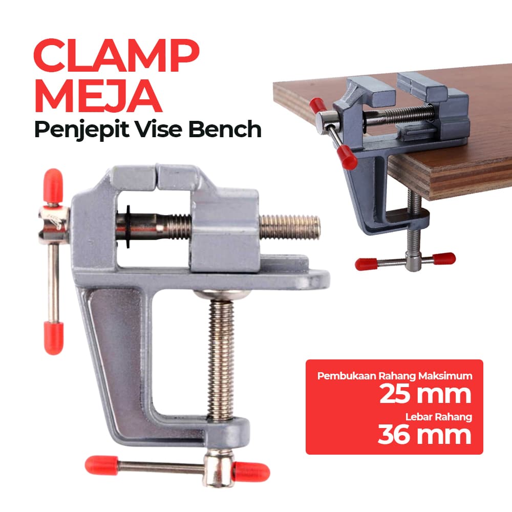 Clamp Jepit Meja Vise Bench Table Kerajinan Seni Perhiasan 25mm