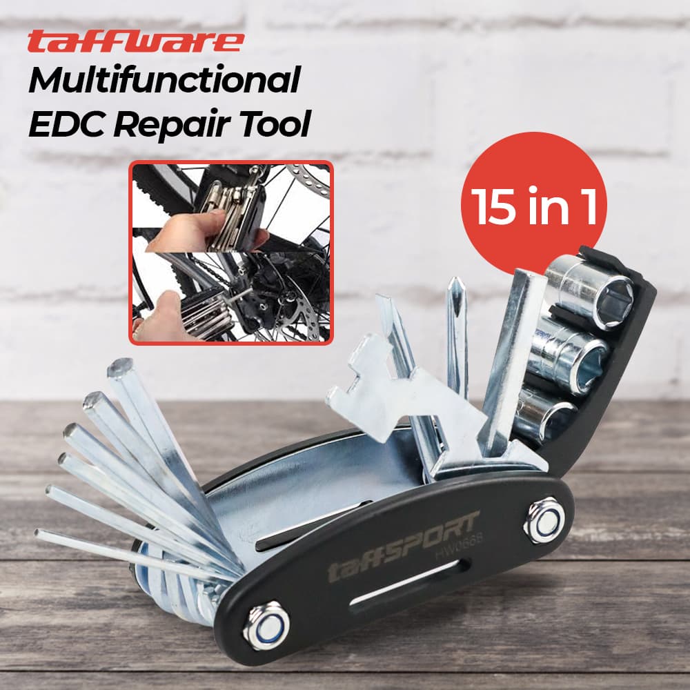 Multifunctional 15in1 EDC Repair Tool Kunci Pas Hex Obeng