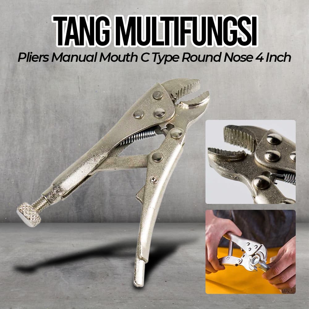 Tang Multifungsi Pliers Manual Mouth C Type Round Nose 4 Inch