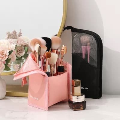 Tas Make Up Kosmetik Mesh Travel Bag