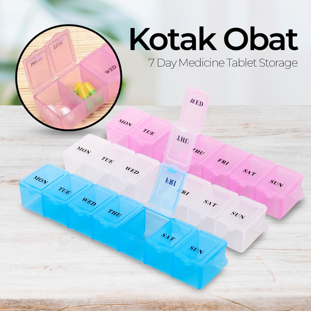 Kotak Obat 7 Day Medicine Tablet Storage