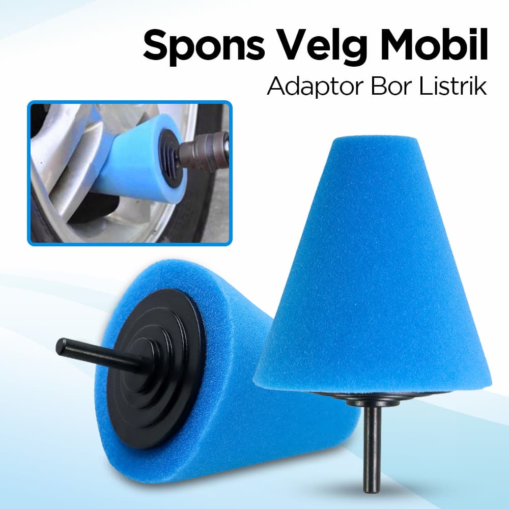 Spons Brush Bor Listrik Velg Mobil Polishing Cone Car Sponge