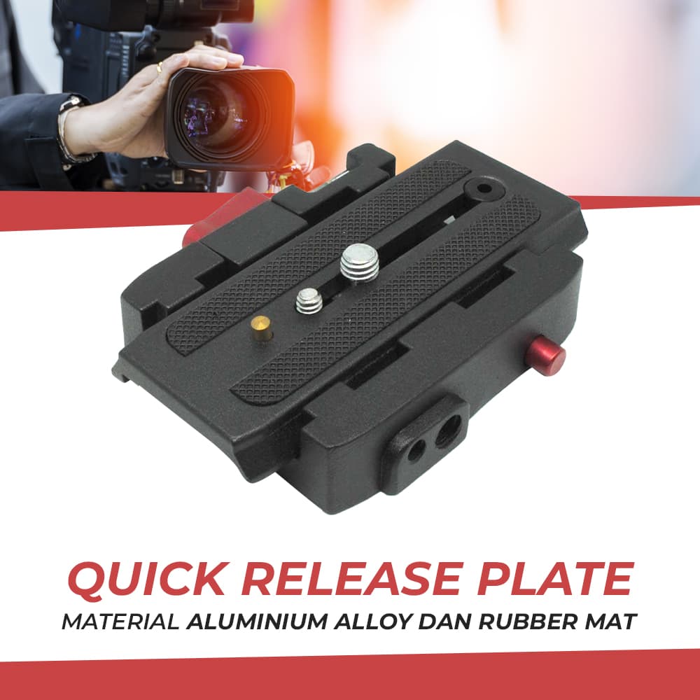 Adaptor Tripod Quick Release Plate Aluminium 1/4 and 3/8 Inch
