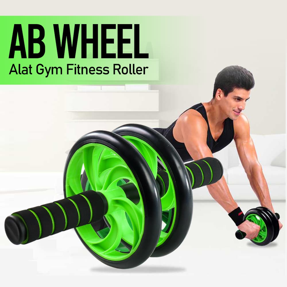 AB Wheel Sport Alat Gym Fitness Trainer Abs Roller