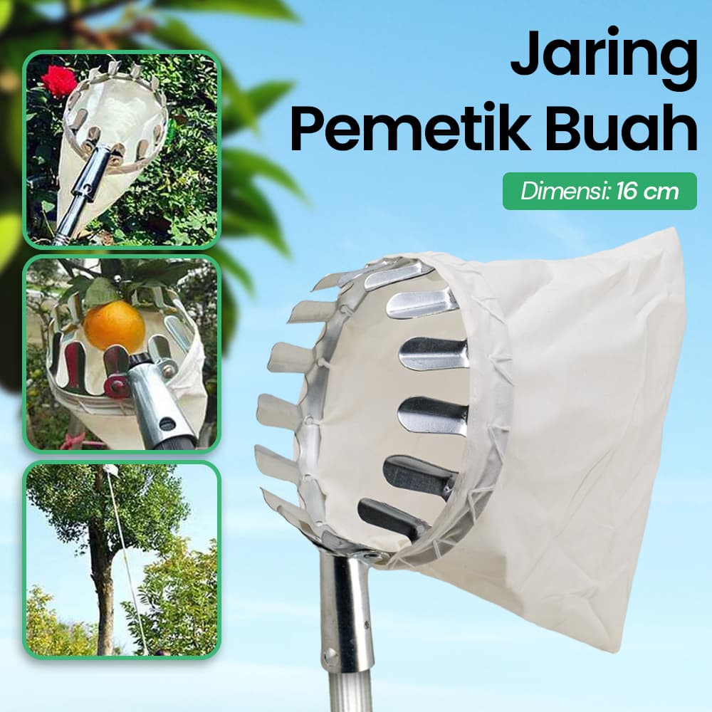 Jaring Net Pemetik Buah Fruit Picker Collection Head - HOMYL Jaring Net Pemetik Buah Fruit Picker Collection Head - HM16 HZHGSV_16CM_SILVER Jaring Net Pemetik Buah Fruit Picker Collection Head - HOMYL Jaring Net Pemetik Buah Fruit Picker Collection Head - HM16 HZHGSV_16CM_SILVER