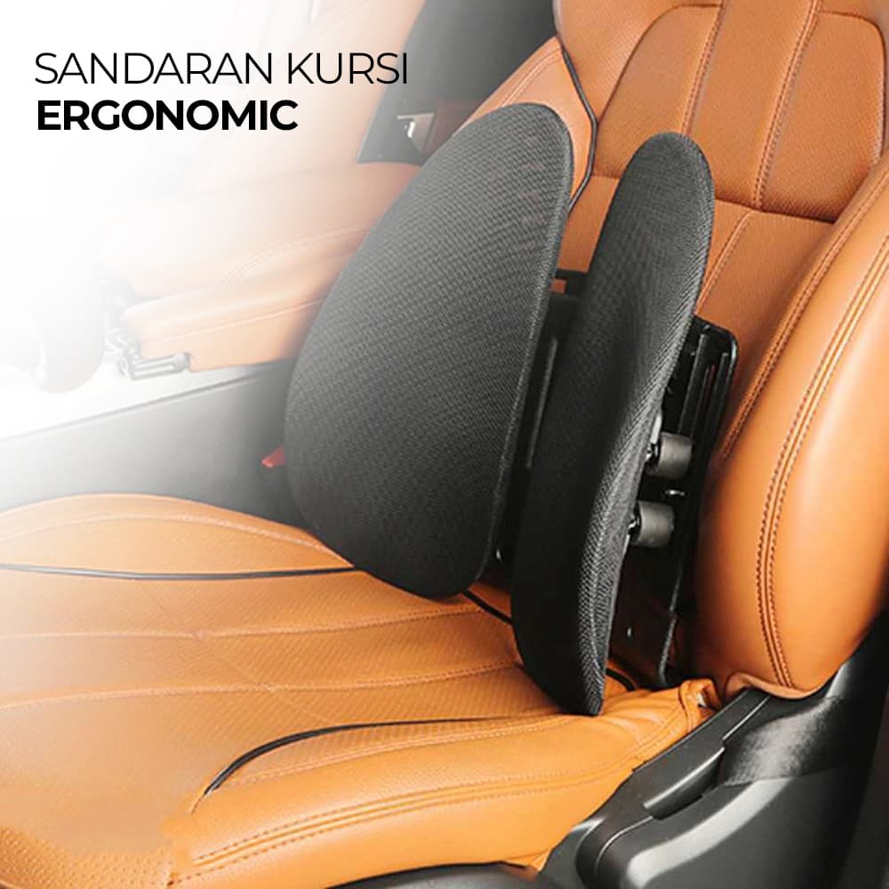Sandaran Kursi Ergonomic Adjustable Lumbar Back Support - LOCEN Sandaran Kursi Ergonomic Adjustable Lumbar Back Support - TY3120 HXK2BK_HITAM Sandaran Kursi Ergonomic Adjustable Lumbar Back Support - LOCEN Sandaran Kursi Ergonomic Adjustable Lumbar Back Support - TY3120 HXK2BK_HITAM