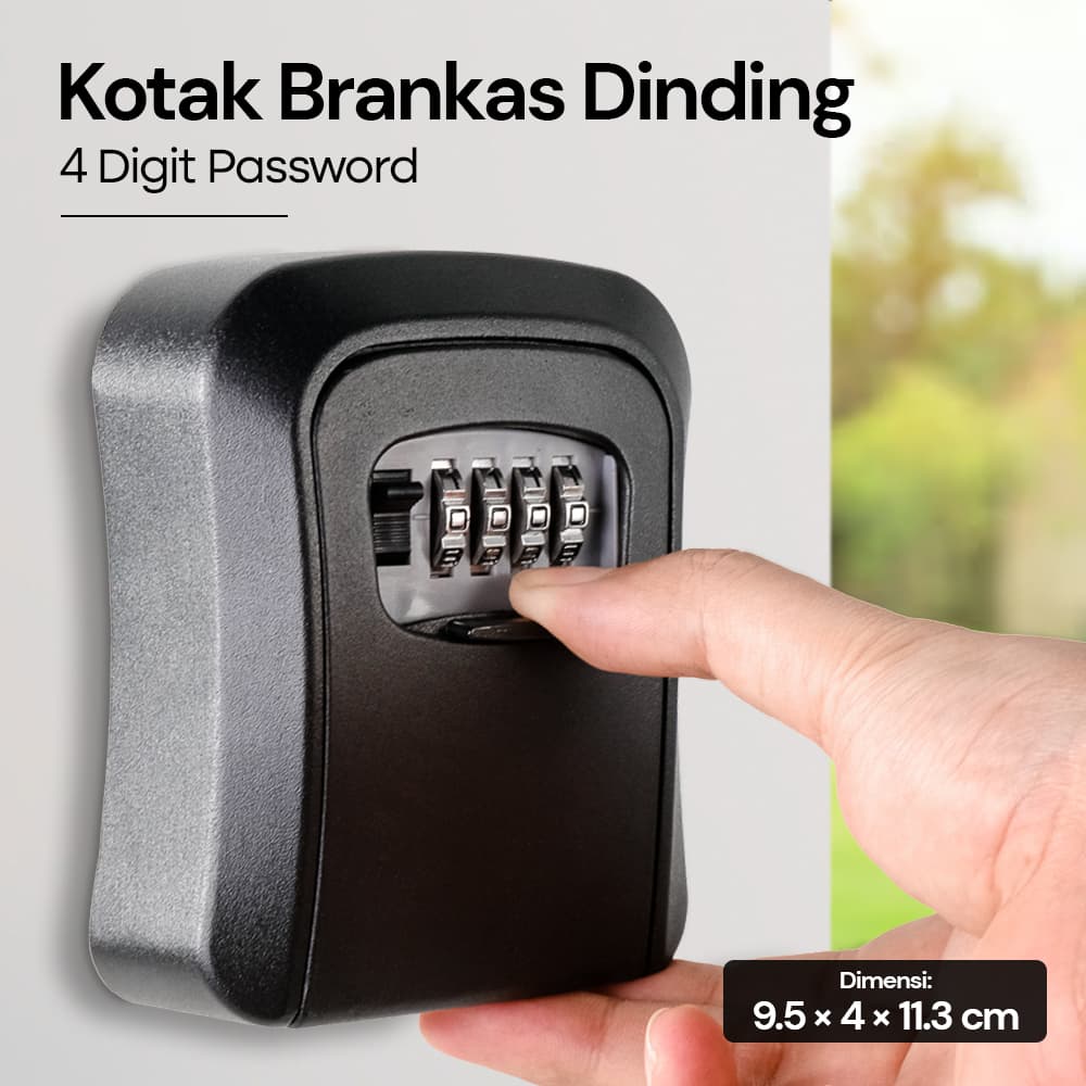 Kotak Brankas Safety Box Dinding 4 Digit Password