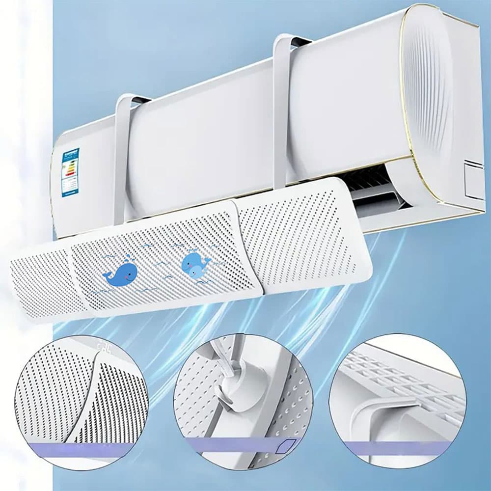 Cover Angin AC Air Conditioner Windshield Deflector Whale Pattern