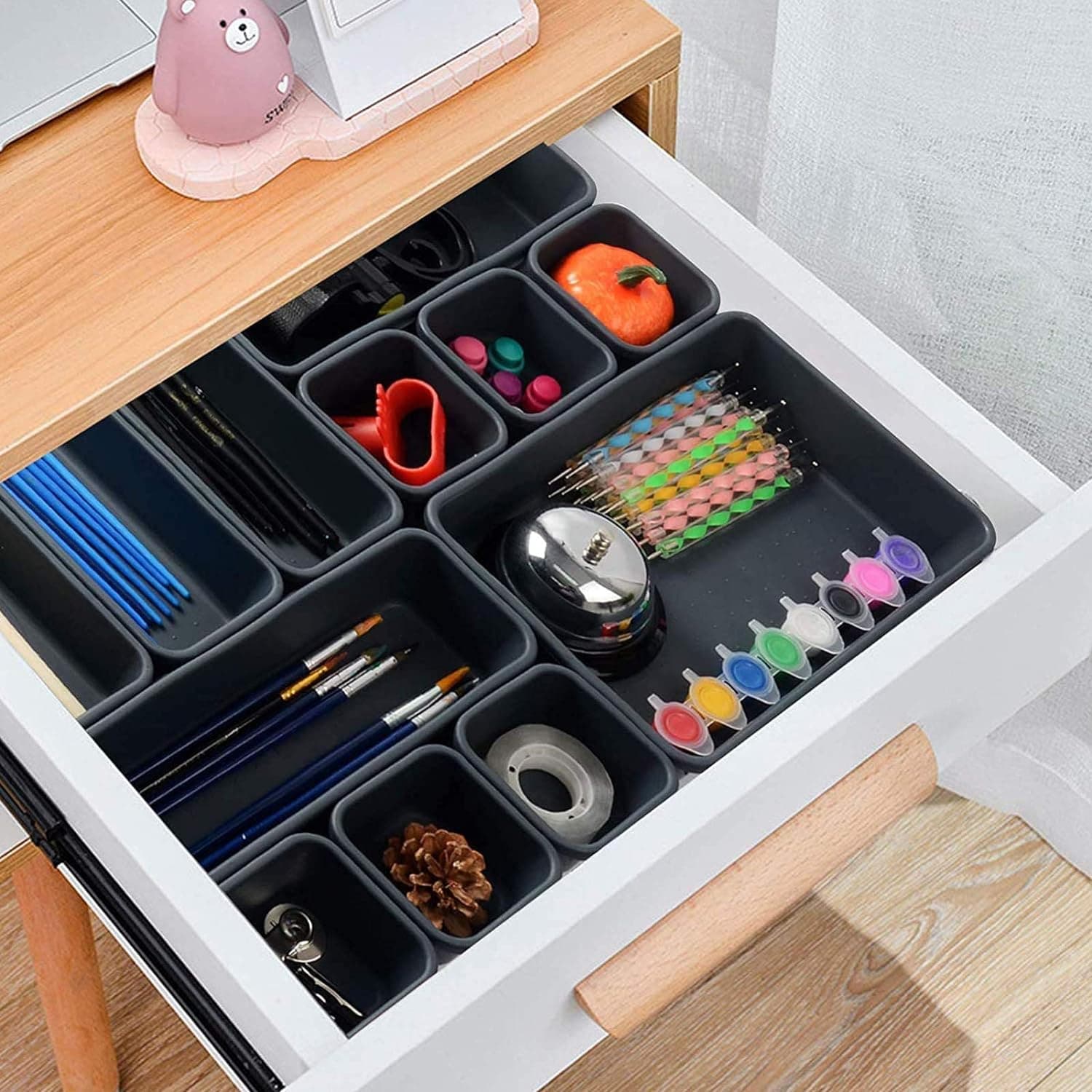 Kotak Pembatas Organizer Laci Drawer Divider Box Plastik 8 PCS - BNBS Kotak Pembatas Organizer Laci Drawer Divider Box Plastik 8 PCS - HJ1992 MU14BK_HITAM Kotak Pembatas Organizer Laci Drawer Divider Box Plastik 8 PCS - BNBS Kotak Pembatas Organizer Laci Drawer Divider Box Plastik 8 PCS - HJ1992 MU14BK_HITAM