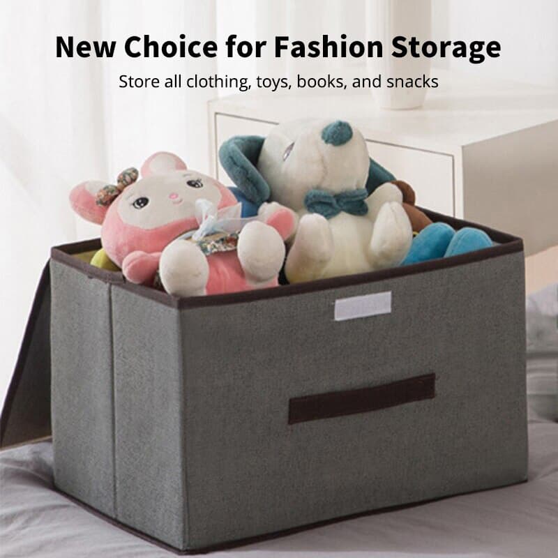 Kotak Penyimpanan Pakaian Box Organizer with Flip-Top Lid - DIMJ Kotak Penyimpanan Pakaian Box Organizer with Flip-Top Lid - G601 HK1HGY_SMALL_GRAY Kotak Penyimpanan Pakaian Box Organizer with Flip-Top Lid - DIMJ Kotak Penyimpanan Pakaian Box Organizer with Flip-Top Lid - G601 HK1HGY_SMALL_GRAY