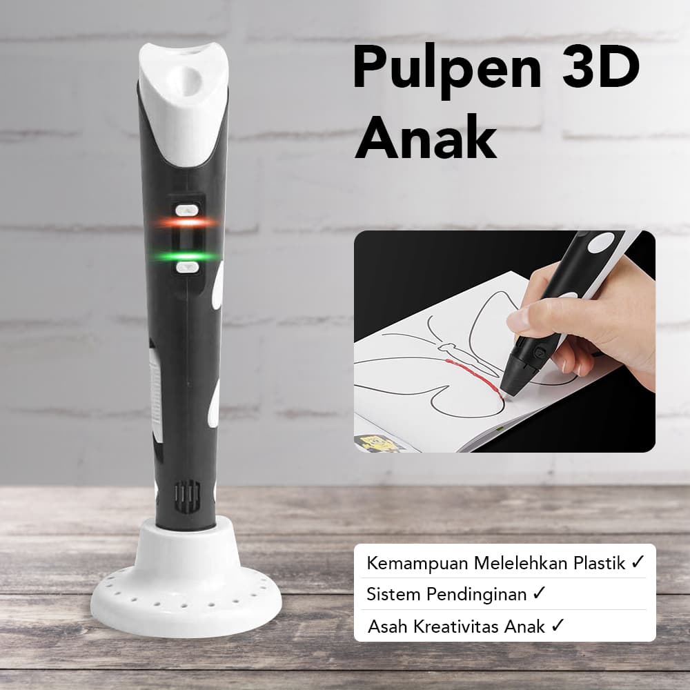 Pulpen 3D Anak Printing Magic Drawing Filament EU Plug