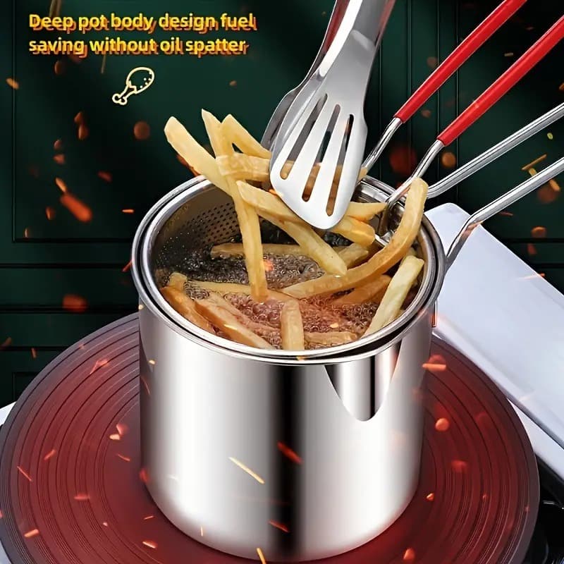 Panci Deep Fry Saringan Stainless Steel Filter Basket