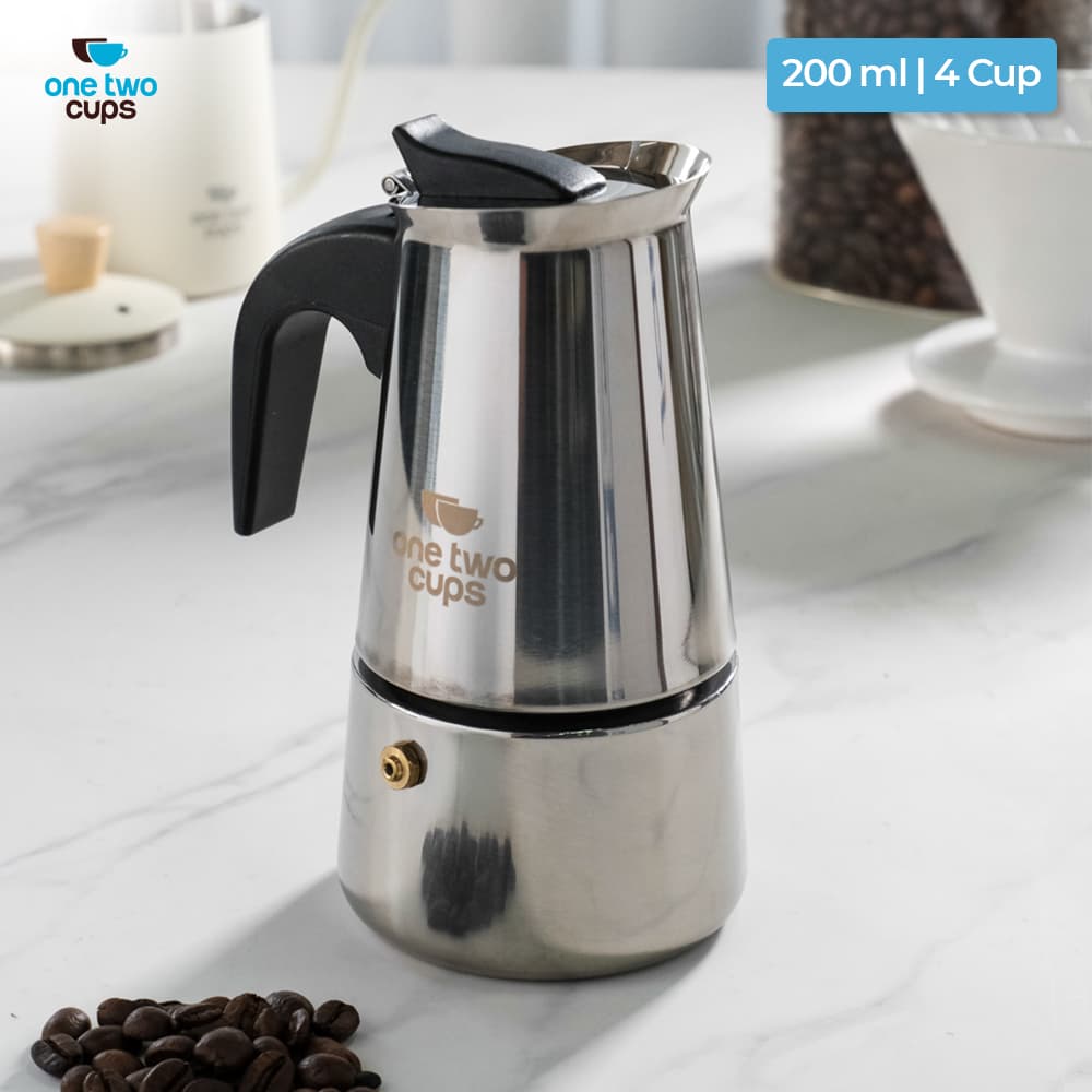 Moka Pot Espresso Coffee Maker Stovetop 4 Cup 200ml