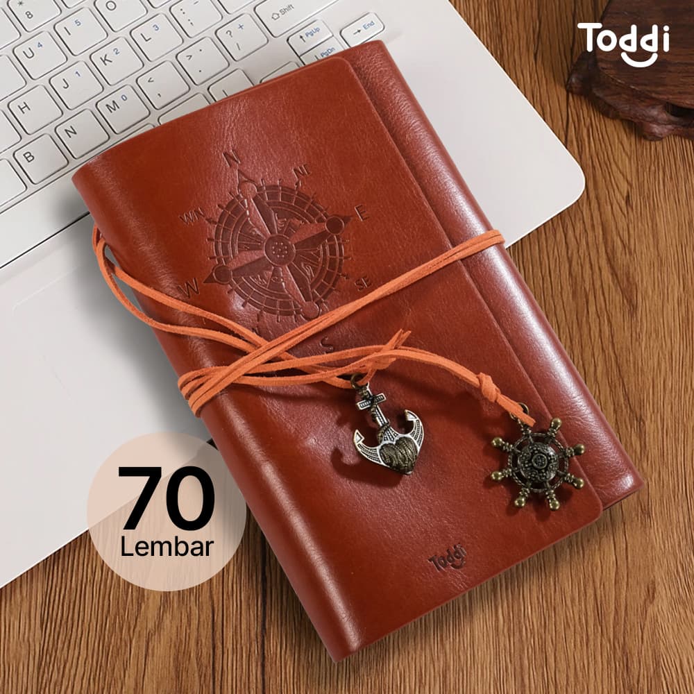 Buku Catatan Binder Kulit Notebook Retro Pirate Compass