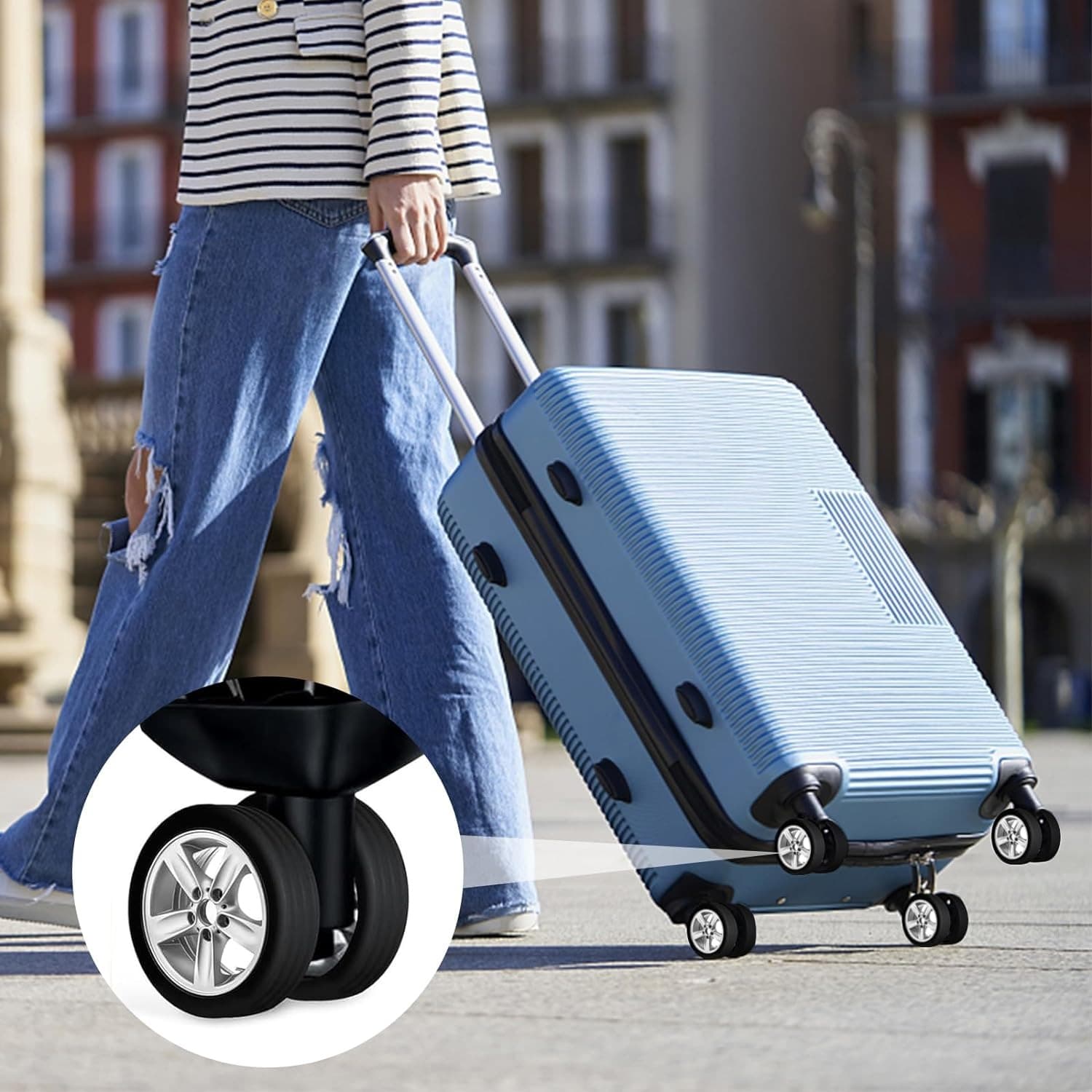 Pelindung Roda Koper Silikon Luggage Wheel Covers 4 PCS - Kvers Pelindung Roda Koper Silikon Luggage Wheel Covers 4 PCS - KV-4 TP68BK_HITAM Pelindung Roda Koper Silikon Luggage Wheel Covers 4 PCS - Kvers Pelindung Roda Koper Silikon Luggage Wheel Covers 4 PCS - KV-4 TP68BK_HITAM