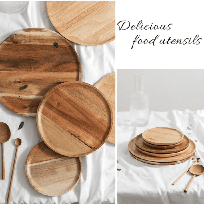 Piring Kayu Bulat Acacia Japanese Dessert Plate - SUPPLE Piring Kayu Bulat Acacia Japanese Dessert Plate - 77JB TPB2WD_WOODEN Piring Kayu Bulat Acacia Japanese Dessert Plate - SUPPLE Piring Kayu Bulat Acacia Japanese Dessert Plate - 77JB TPB2WD_WOODEN