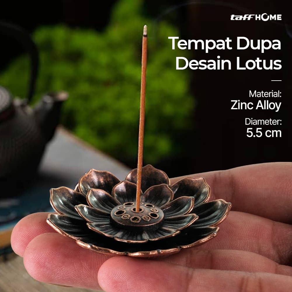 Tempat Dupa Incense Stick Holder Desain Lotus - TaffHOME Tempat Dupa Incense Stick Holder Desain Lotus - YN002 HAPCBZ_BRONZE Tempat Dupa Incense Stick Holder Desain Lotus - TaffHOME Tempat Dupa Incense Stick Holder Desain Lotus - YN002 HAPCBZ_BRONZE