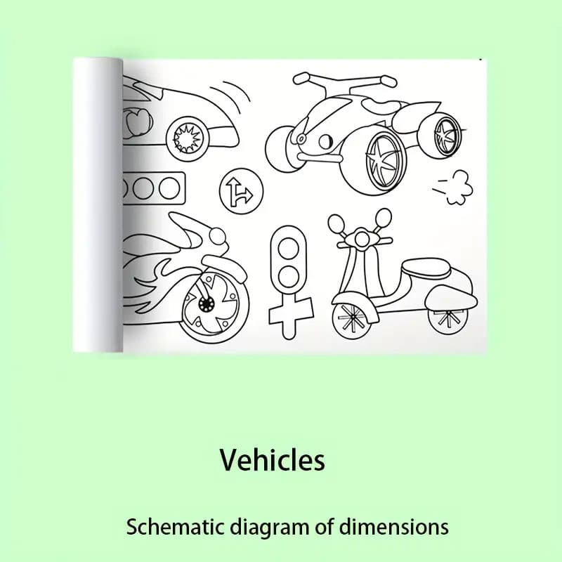 Kertas Mewarnai Tempel Dinding Drawing Paper Roll 3M - Dehaiyun Kertas Mewarnai Tempel Dinding Drawing Paper Roll 3M - HB30 THQXWH_VEHICLES_PUTIH Kertas Mewarnai Tempel Dinding Drawing Paper Roll 3M - Dehaiyun Kertas Mewarnai Tempel Dinding Drawing Paper Roll 3M - HB30 THQXWH_VEHICLES_PUTIH