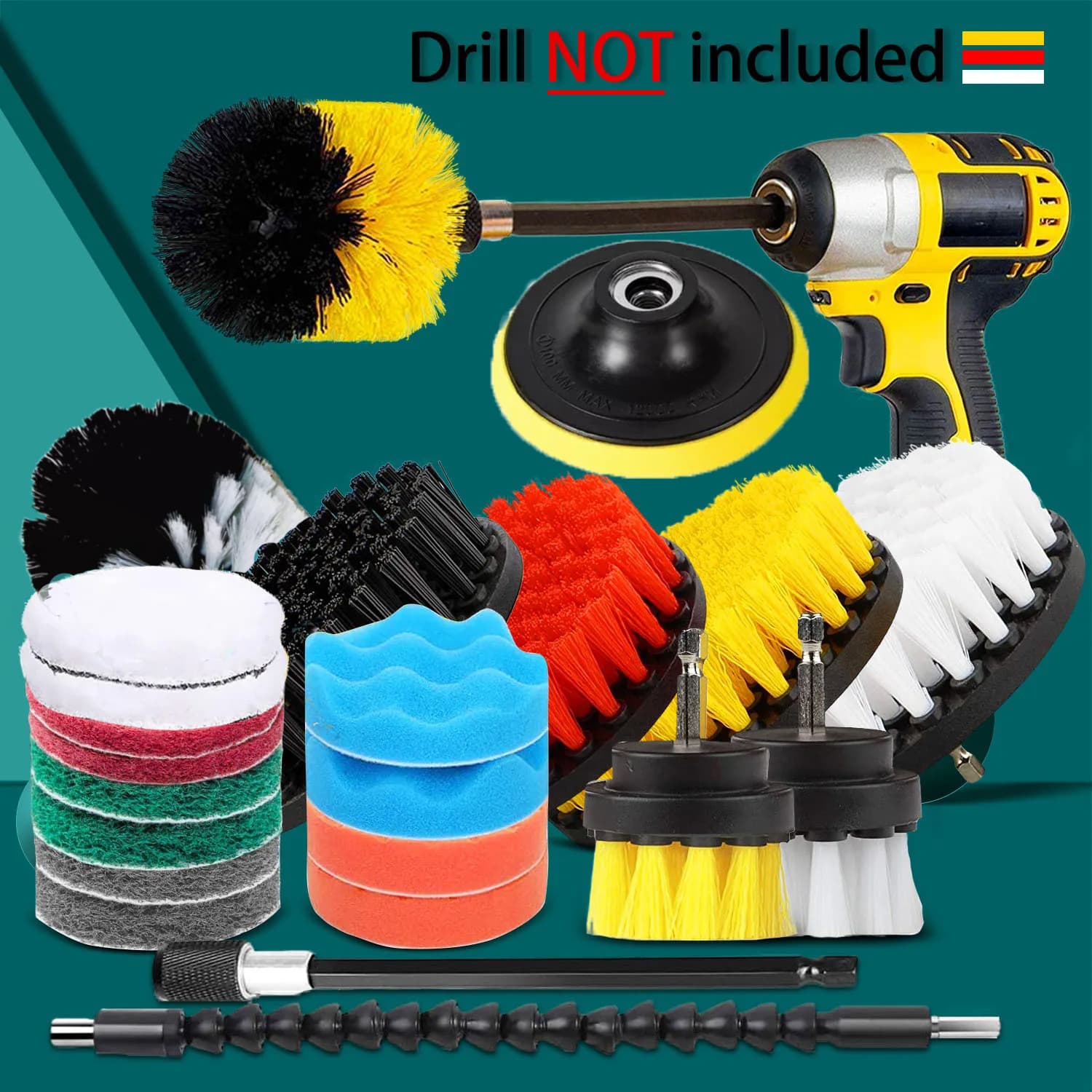 Kepala Sikat Pembersih Poles Mobil Brush Car Polisher 23 PCS