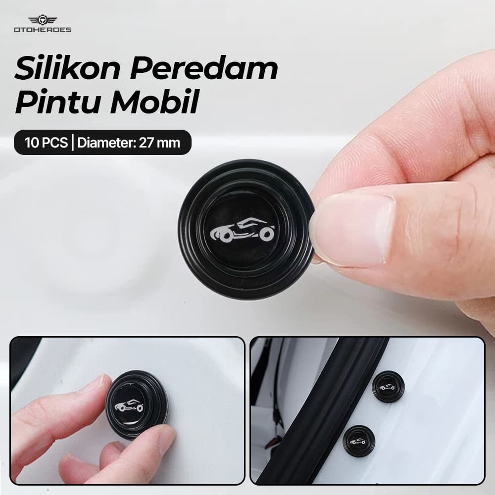 Silikon Peredam Pintu Mobil Suara Benturan Anti-Shock 10 PCS