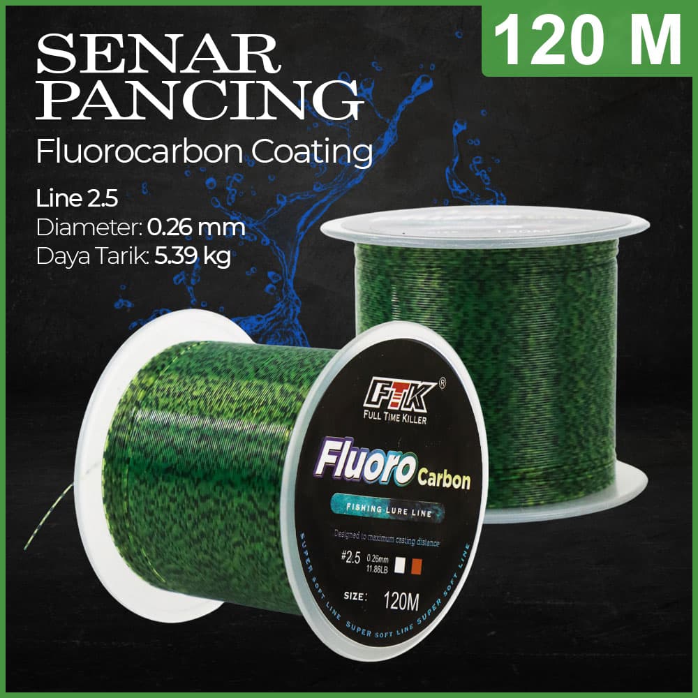 Senar Pancing Invisible Spot Fluorocarbon Coating 120M