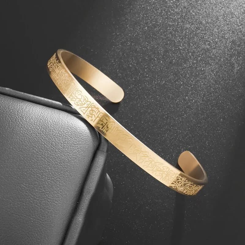 Gelang Cuff Bracelet Ayat Kursi Anti Karat Stainless Steel - Slyz Gelang Cuff Bracelet Ayat Kursi Anti Karat Stainless Steel - Slyz36 FH3AGD_GOLD Gelang Cuff Bracelet Ayat Kursi Anti Karat Stainless Steel - Slyz Gelang Cuff Bracelet Ayat Kursi Anti Karat Stainless Steel - Slyz36 FH3AGD_GOLD