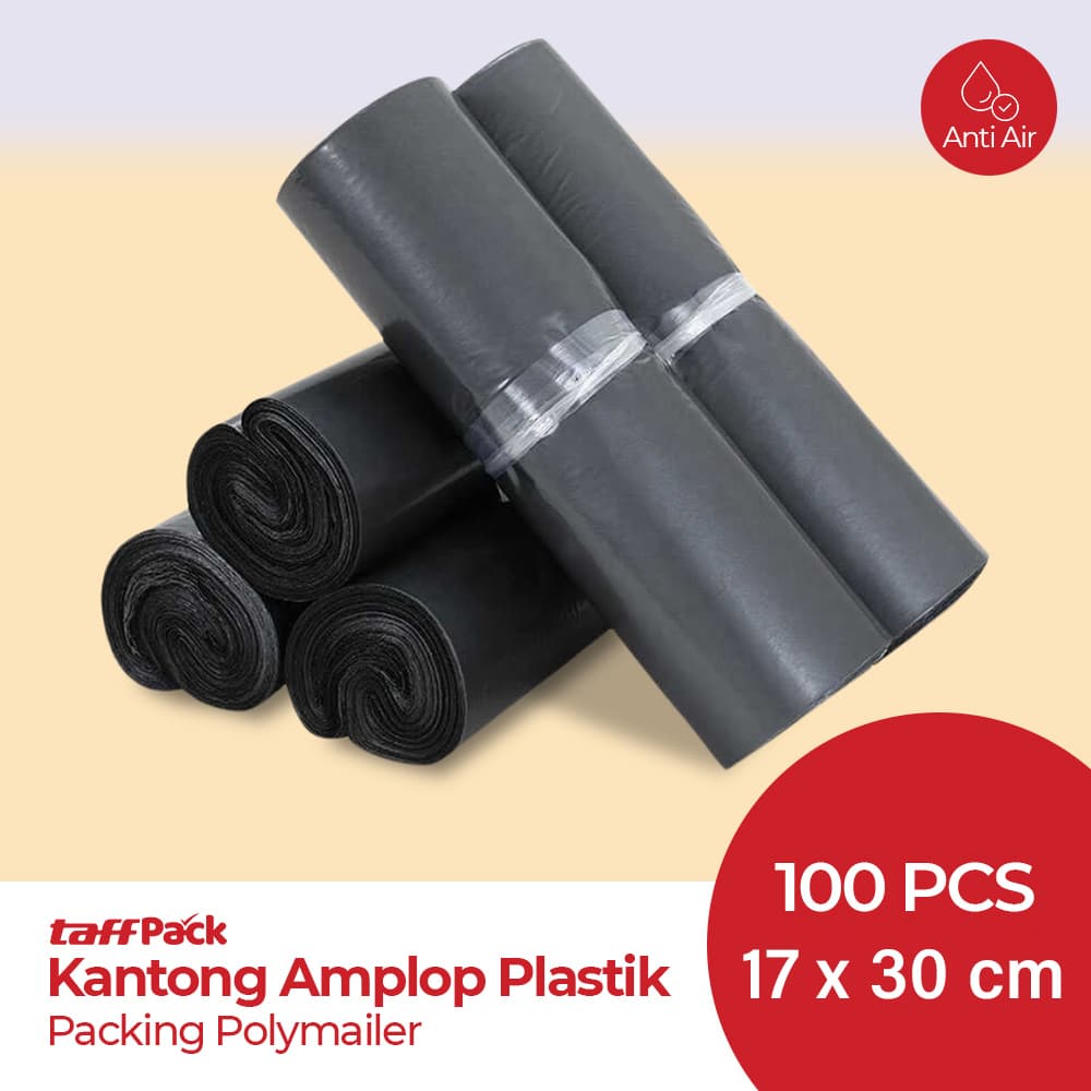 Kantong Amplop Plastik Packing Polybag Recycle 100 PCS - TaffPACK Kantong Amplop Plastik Packing Polybag Recycle 100 PCS HX09BK_17X30CM_HITAM Kantong Amplop Plastik Packing Polybag Recycle 100 PCS - TaffPACK Kantong Amplop Plastik Packing Polybag Recycle 100 PCS HX09BK_17X30CM_HITAM