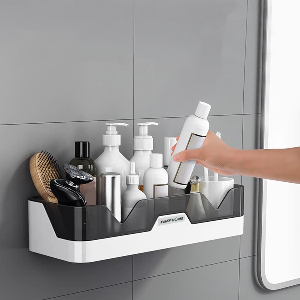 Rak Gantung Kamar Mandi Organizer Storage Rack - TaffHOME Rak Gantung Kamar Mandi Organizer Storage Rack - 1P HXS5BK_HITAM Rak Gantung Kamar Mandi Organizer Storage Rack - TaffHOME Rak Gantung Kamar Mandi Organizer Storage Rack - 1P HXS5BK_HITAM