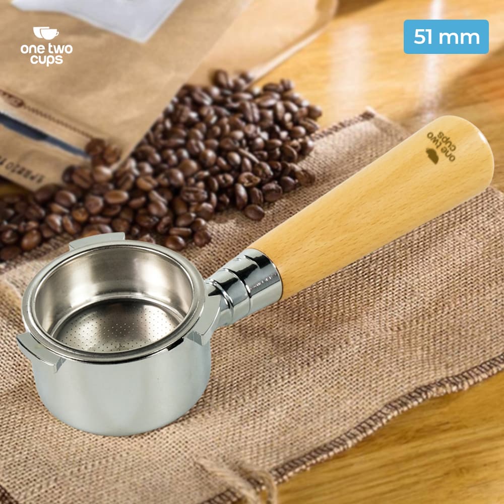 Bottomless Naked Portafilter Stainless 51mm for Delonghi