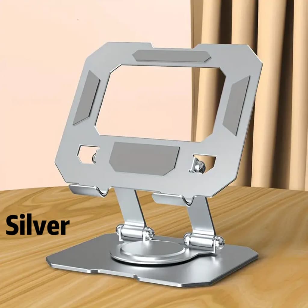 Tablet Holder Stand Foldable Carbon Steel Rotation 4-16 Inch