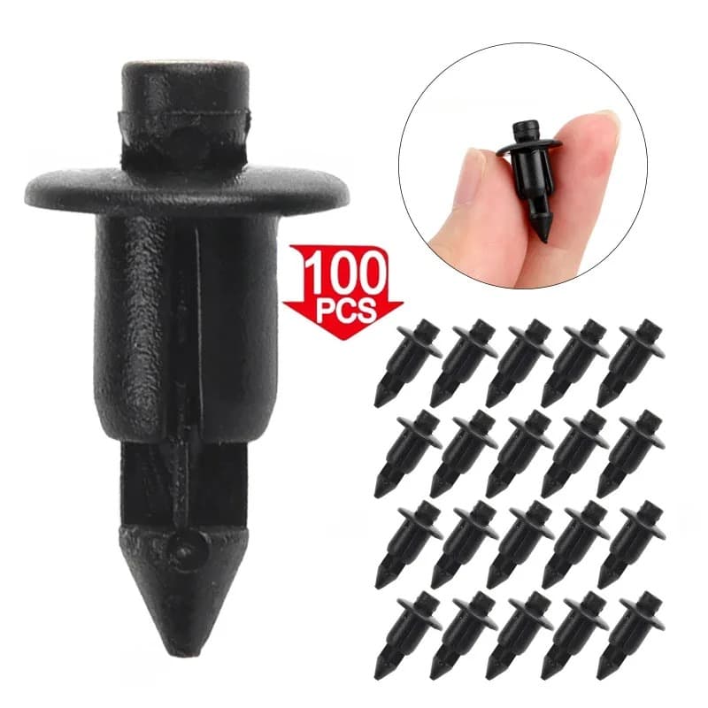 Baut Rivet Fairing Body Trim Panel Fastener 6mm 100 PCS