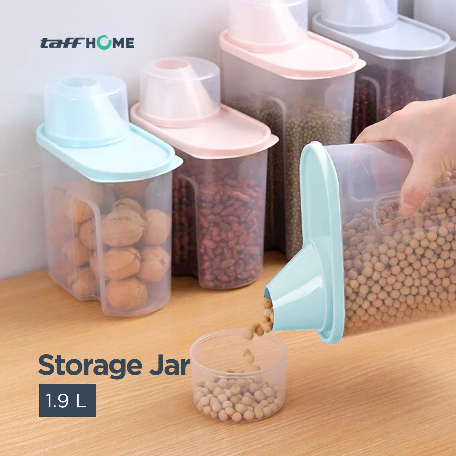 Toples Plastik Penyimpanan Makanan Storage Jar with Spout - TaffHOME Toples Plastik Penyimpanan Makanan Storage Jar with Spout - H1211 HZHLBL_1.9L_BIRU Toples Plastik Penyimpanan Makanan Storage Jar with Spout - TaffHOME Toples Plastik Penyimpanan Makanan Storage Jar with Spout - H1211 HZHLBL_1.9L_BIRU