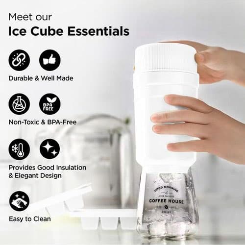 Cetakan Es Batu Gelas Putar Ice Cube Mold 10 Grid 3 Tray - DUMO Cetakan Es Batu Gelas Putar Ice Cube Mold 10 Grid 3 Tray - UUFE44 HT6YWH_PUTIH Cetakan Es Batu Gelas Putar Ice Cube Mold 10 Grid 3 Tray - DUMO Cetakan Es Batu Gelas Putar Ice Cube Mold 10 Grid 3 Tray - UUFE44 HT6YWH_PUTIH