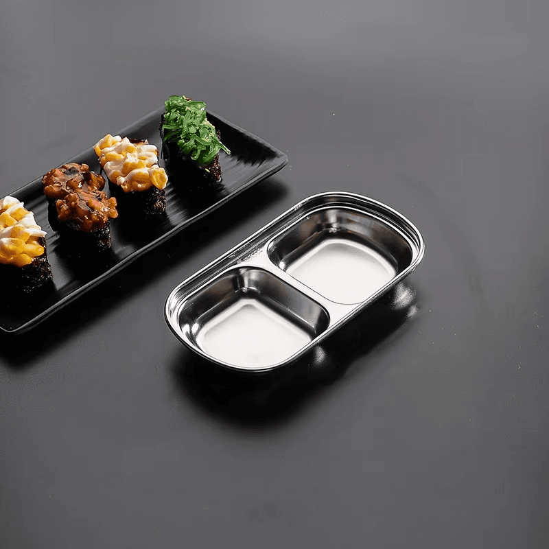 Piring Saos Tempat Saus Sambal Side Dish 2 3 4 Sekat Grid Stainless - TaffHOME Tempat Saus Kecil Square Sauce Dish Plate Stainless Steel 304 - UC3 HT7ESV_2_GRID_SILVER Piring Saos Tempat Saus Sambal Side Dish 2 3 4 Sekat Grid Stainless - TaffHOME Tempat Saus Kecil Square Sauce Dish Plate Stainless Steel 304 - UC3 HT7ESV_2_GRID_SILVER