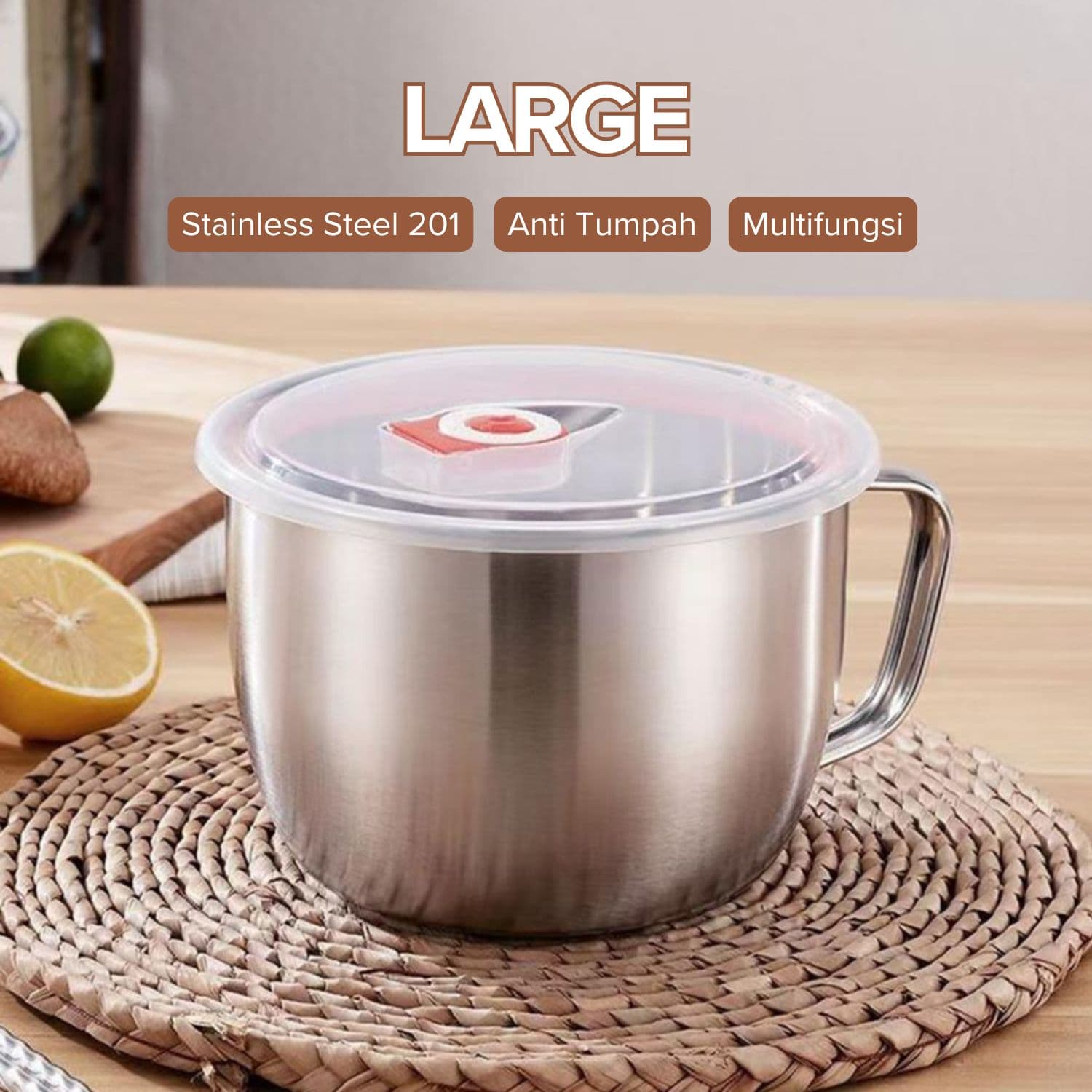 Kotak Makan Lunch Box Bowl Stainless Steel 201 - CIQ Kotak Makan Lunch Box Bowl Stainless Steel 201 - C201 HT4JSV_LARGE_SILVER Kotak Makan Lunch Box Bowl Stainless Steel 201 - CIQ Kotak Makan Lunch Box Bowl Stainless Steel 201 - C201 HT4JSV_LARGE_SILVER