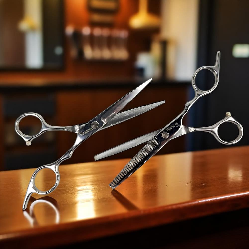 Set Gunting Rambut Salon 6in1 Buffing Stainlees Steel 4Cr13