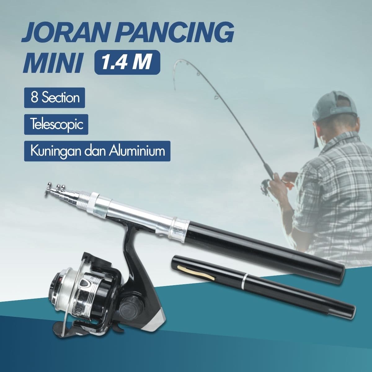 Joran Pancing Pena Fish Pen Mini Antena Portable Rod