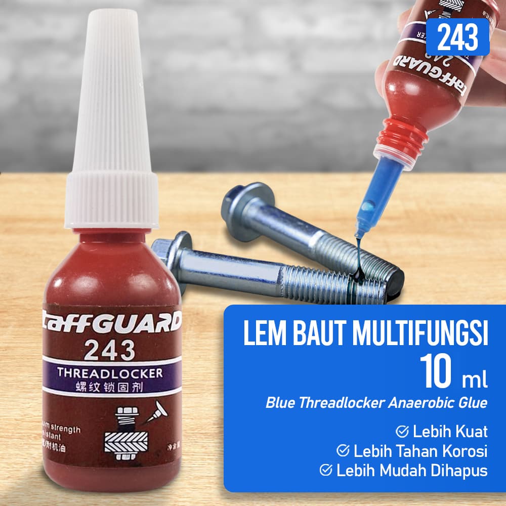 Lem Baut Multifungsi Blue Threadlocker Anaerobic Glue 10ml