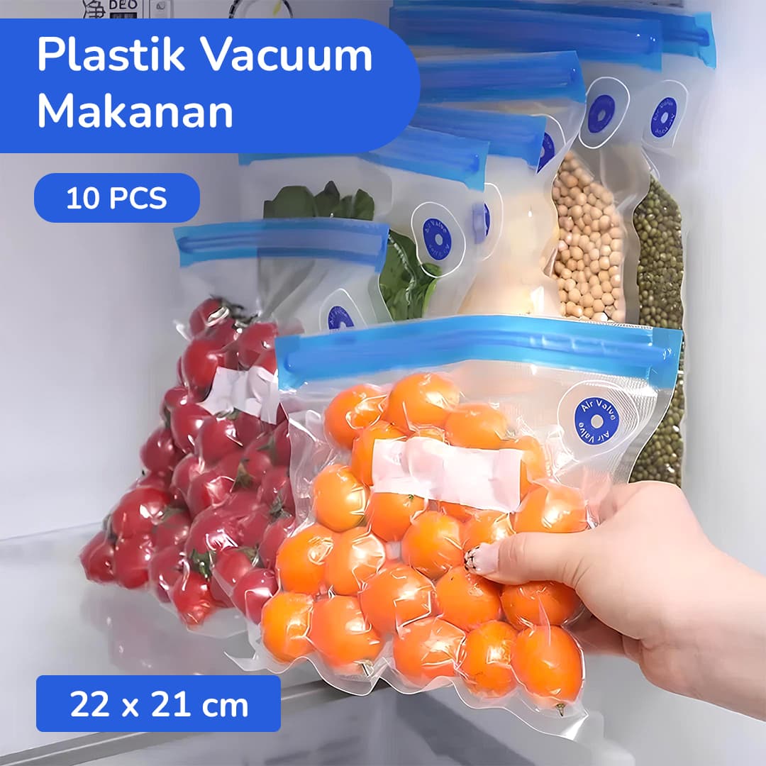 Plastik Vacuum Makanan Reusable Bag Biodegradable BPA Free 10 PCS - DMJ Plastik Vacuum Makanan Reusable Bag Biodegradable BPA Free 10 PCS - PK-10 HT4UTP_22X21CM_TRANSPARAN Plastik Vacuum Makanan Reusable Bag Biodegradable BPA Free 10 PCS - DMJ Plastik Vacuum Makanan Reusable Bag Biodegradable BPA Free 10 PCS - PK-10 HT4UTP_22X21CM_TRANSPARAN