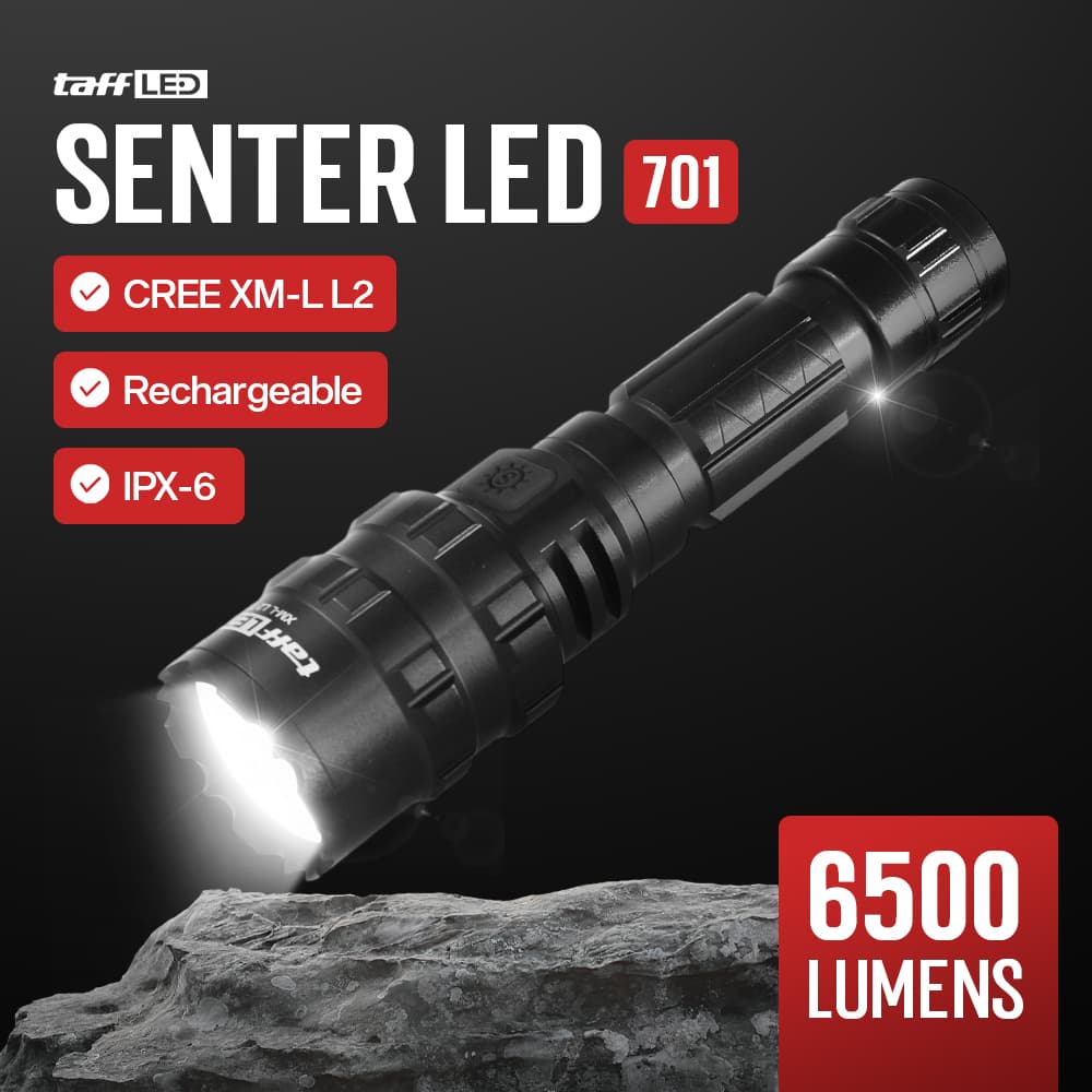 Senter LED Torch Hunting Cree XM-L L2 6500 Lumens