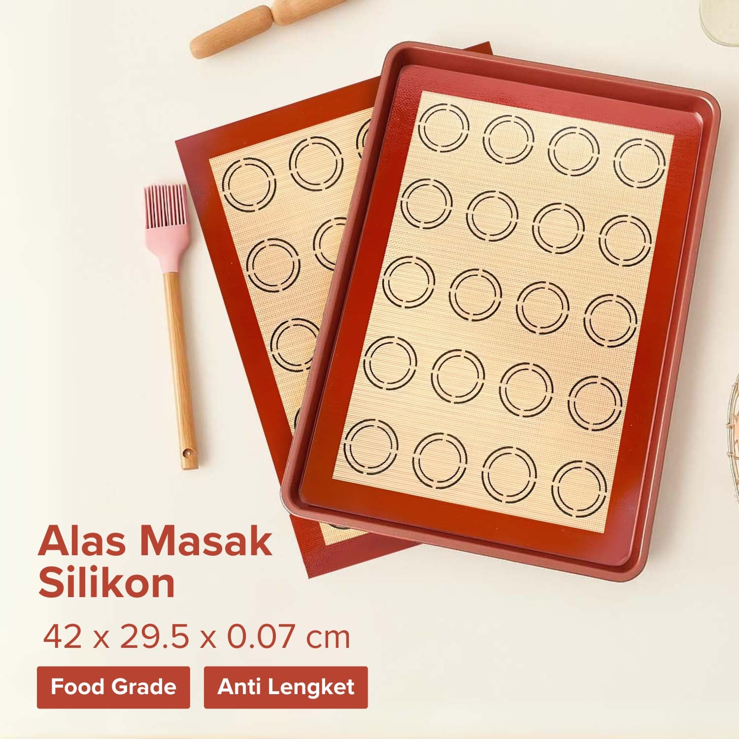 Alas Masak Non Stick Reusable Cake Oven Baking 42x29.5cm