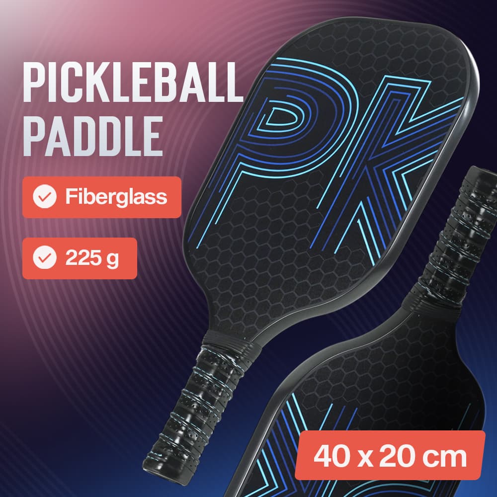 Raket Pickleball Paddle Bahan Fiberglass Ringan dengan Pegangan Ergonomis - TaffSPORT Raket Pickleball Paddle Honeycomb Core Fiberglass 225g - BQ114 SEQ6BK_HITAM Raket Pickleball Paddle Bahan Fiberglass Ringan dengan Pegangan Ergonomis - TaffSPORT Raket Pickleball Paddle Honeycomb Core Fiberglass 225g - BQ114 SEQ6BK_HITAM
