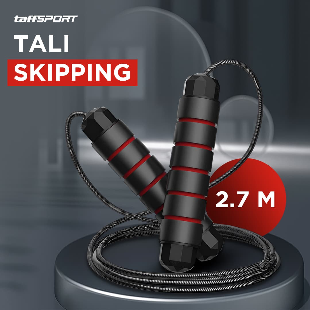 Tali Skipping Jump Rope Gym Fitness - TaffSPORT Tali Skipping Jump Rope Gym Kardio Fitness Ball Bearing - GL-JUM-001 SEJSRE_MERAH Tali Skipping Jump Rope Gym Fitness - TaffSPORT Tali Skipping Jump Rope Gym Kardio Fitness Ball Bearing - GL-JUM-001 SEJSRE_MERAH