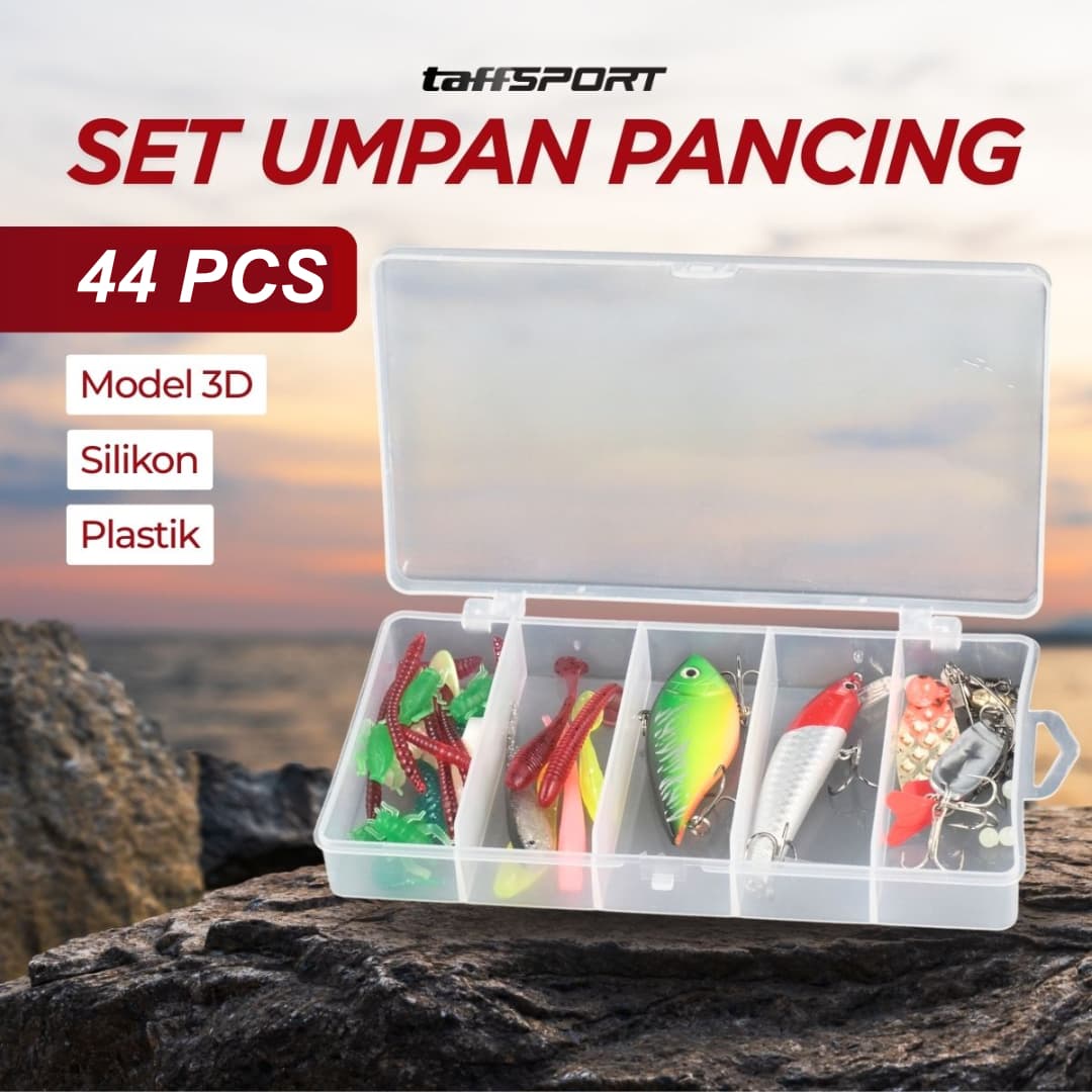 Umpan Pancing Ikan Set Fishing Bait Kit 44 PCS with Case